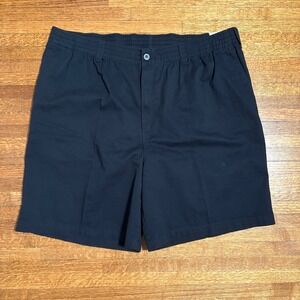 Fit by DXL Black Loose Fit Elastic Waist 100%‎ Cotton Shorts Size 2XL